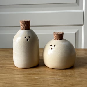 Handmade Ceramic salt & pepper shakers