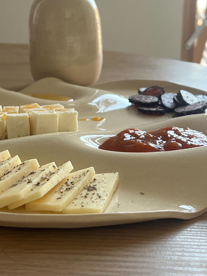 Handmade ceramics stoneware charcuterie board