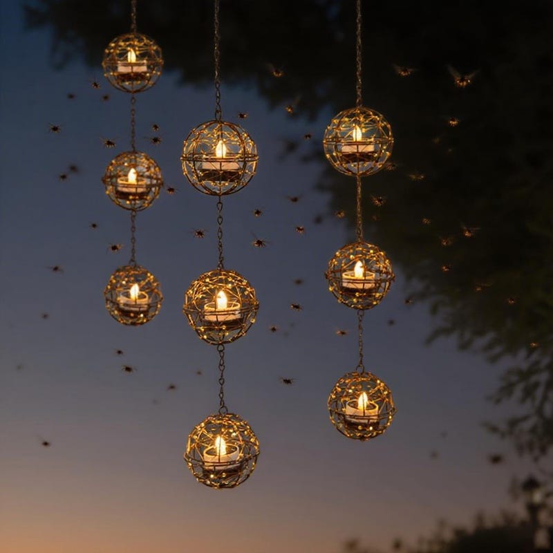 3Pack Solar Light Hanging Lanterns, Waterproof Decorative Outdoor Hanging Light for Garden Patio, Tree Lights, Yard Lights, Gifts for Mom