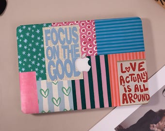 Stripes Collage Matte Hard Case For MacBook Pro 16 15 14 13, Air 15 13,Macbook Ret 15 13 12, 2025 2026, M4/M5,MacBook Neo A18 Cover