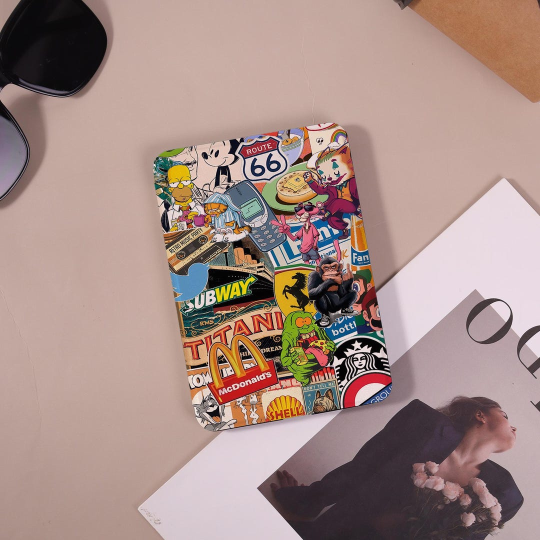Cartoon Collage Kindle Case for Paperwhite 10th 11th 12th,kindle 10th ...
