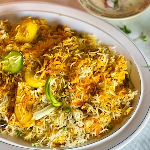 Traditional Home-Cooked Biryani with Step-by-Step Instructions