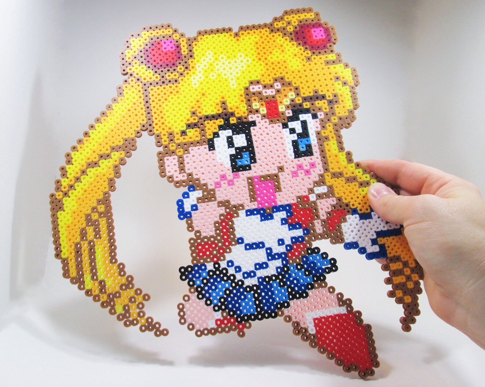 Sailor Mars Perler bead art // Sailor Moon // Perler Wall Art Etsy