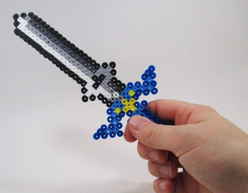 Master Sword Perler Bead Art // Zelda // Perler Wall Art // Etsy