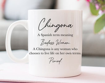 Chingona,  Large Spanish Coffee mug