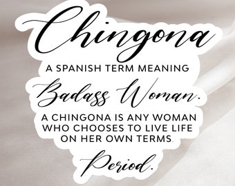 Chingona Definition Vinyl Sticker - Latina Owned