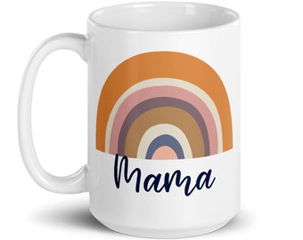 Mama Rainbow, lyxig överdimensionerad keramisk regnbågsmugg