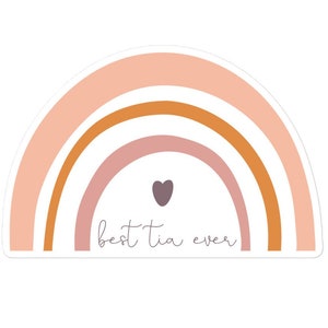 Best Tia Ever Rainbow Sticker
