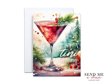 Tini Bit Merry Funny Christmas Holiday Card with Envelope