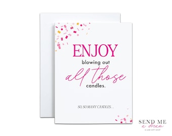 Funny Sarcastic Birthday Card, So Many Candles