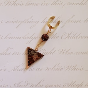 Poppy Jasper Stone Arrow ear cuff earcuff ear wrap