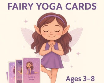 Kids Yoga Poses – Fairy Yoga Cards for Kids + Bonus Pages | Movement Game for Ages 3–8 | Instant Downloa