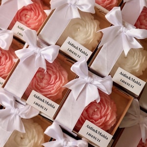 50 Wedding Peony Candle Favors | Bridal Shower Orchid Candle Favors | Wedding Lotus Favors | Candle Favors | Engagement Candle Favors