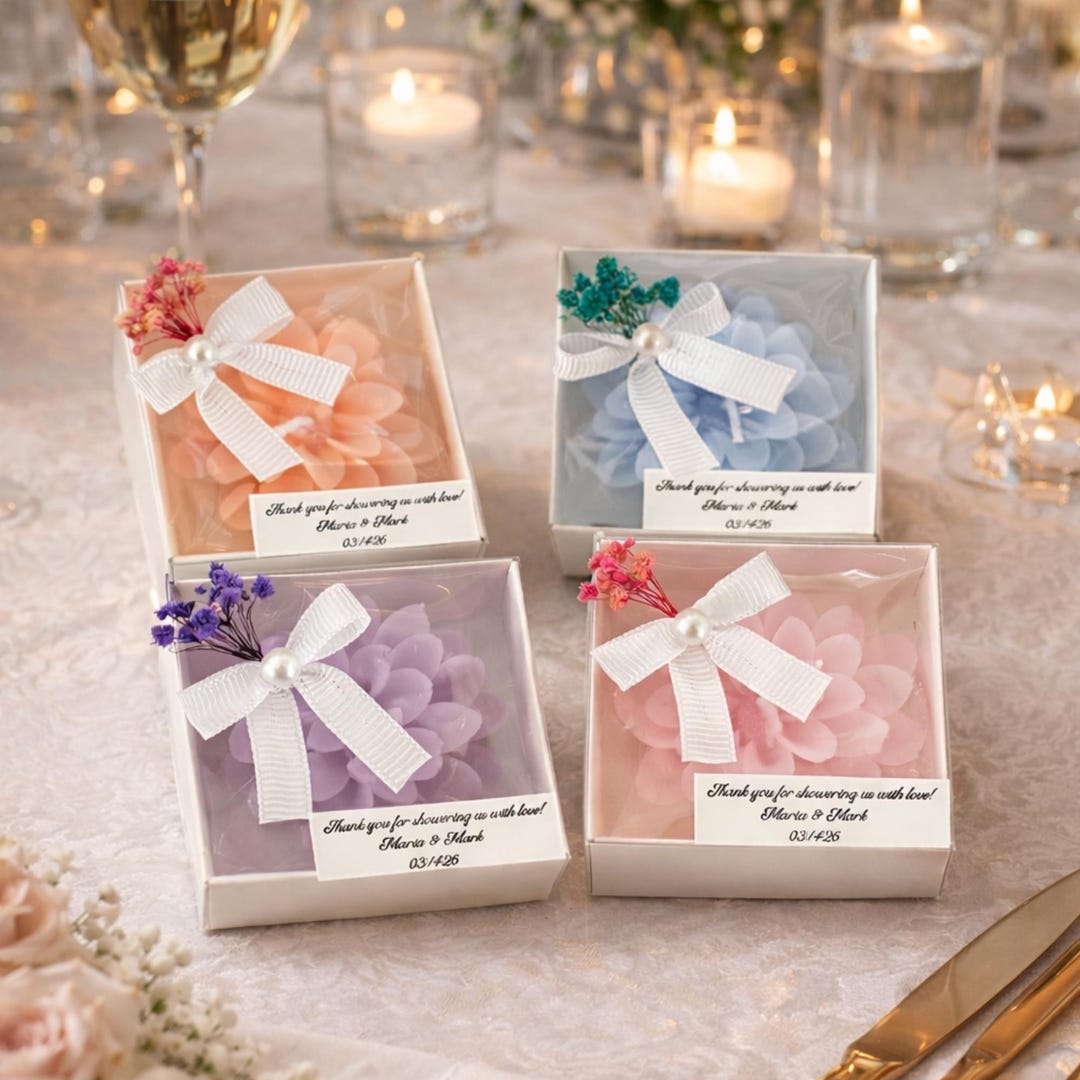Flower Candle | Bridal Shower Favors | Wedding Favour Ideas | Wedding ...