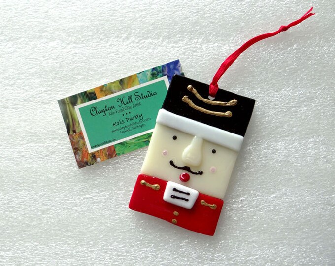 Nutcracker Ornament Fused Glass Etsy