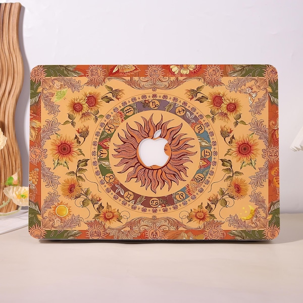 Sunflower Customizable Hard Matte Case For Macbook Air 15/13/11 ,Macbook Pro 16 15 14 13 ,MacBook Neo A18 2026 ,Clear Back