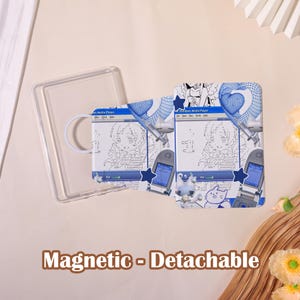 Blue Collage Detachable Magnetic Kindle Case With Clear Back,Colorsoft,Kindle Paperwhite 10/11/12th,2024 Kindle,MagSafe,Customizable Gift