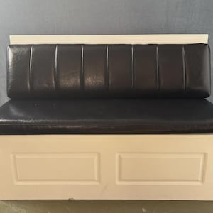 Custom genuine leather replacement cushions. window cushion cover, Ideal for benches, mid-century chairs, Leather Bench Cushion