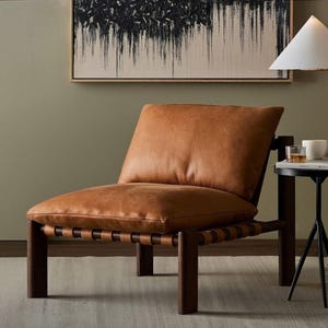 Custom genuine leather replacement cushions. Ideal for benches, mid-century chairs