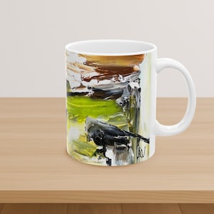 Ceramic artistic Mug  for coffee and the unique Drinkware for Art Lovers Home Decor gift for office daily mug personalized.