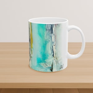 Artistic Abstract Ceramic Mug - Unique Coffee Cup for Art Lovers, Home Decor, Gift for Him/Her, Cozy Vibes,art design the mug, summer mug.