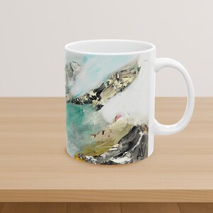 Artistic Ceramic Mug - Unique Abstract Design for Coffee Lovers, Colorful Drinkware, Perfect Gift, Kitchen Decor, Modern Art Mug