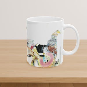 Artistic Abstract mug, Ceramic Mug, Coffee Cup for Home and Office | Gift for Art Lovers, Birthday, summer gift, design mug, decor, art.
