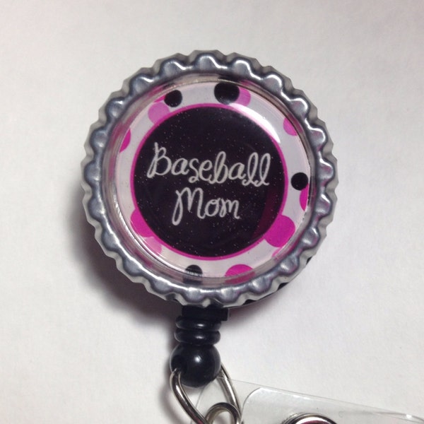 Baseball Mom work badge