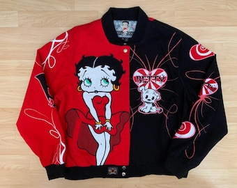 Vintage Betty Boop JH Design Bomber Jacket - Etsy