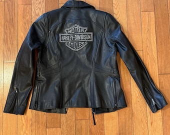 Harley-Davidson レザー ライダース レディース 黒 ハーレーダビッドソン レディース ブラック レザージャケット