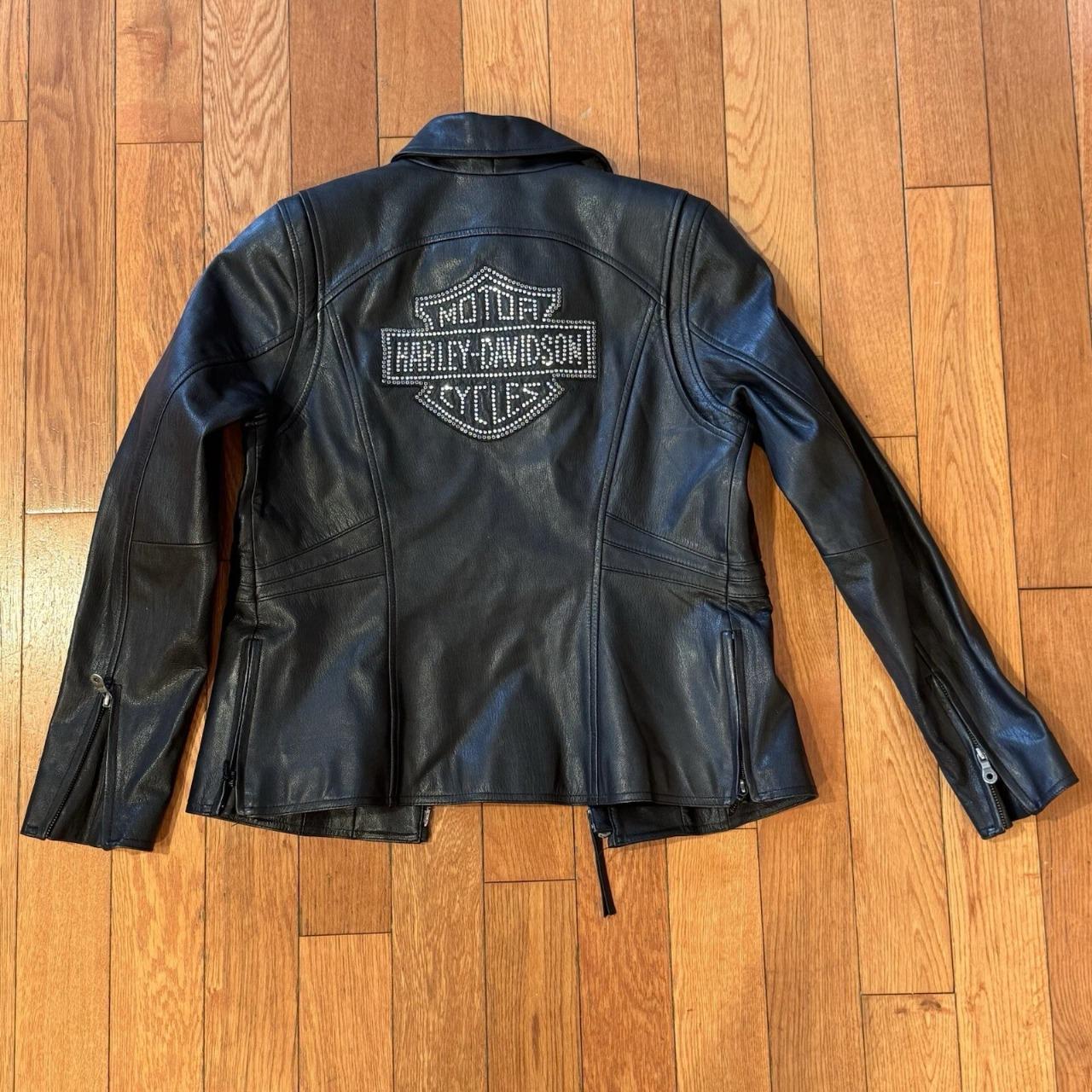 ハーレーダビッドソン　レディース ブラック レザージャケット ライダース　M ハーレーダビッドソン レディース ブラック レザージャケット