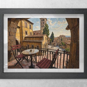 Inferno CT spawn, pintura artística, gouache, pintura al óleo, paisaje, arte de Counter-Strike de Daniel Alexander