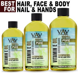 Vitamin E Oil – 100% Pure And Natural Skin Oil – Face, Hair And Nail Moisturizer – Anti-Aging & Scar Treatment – Non-Greasy Formula