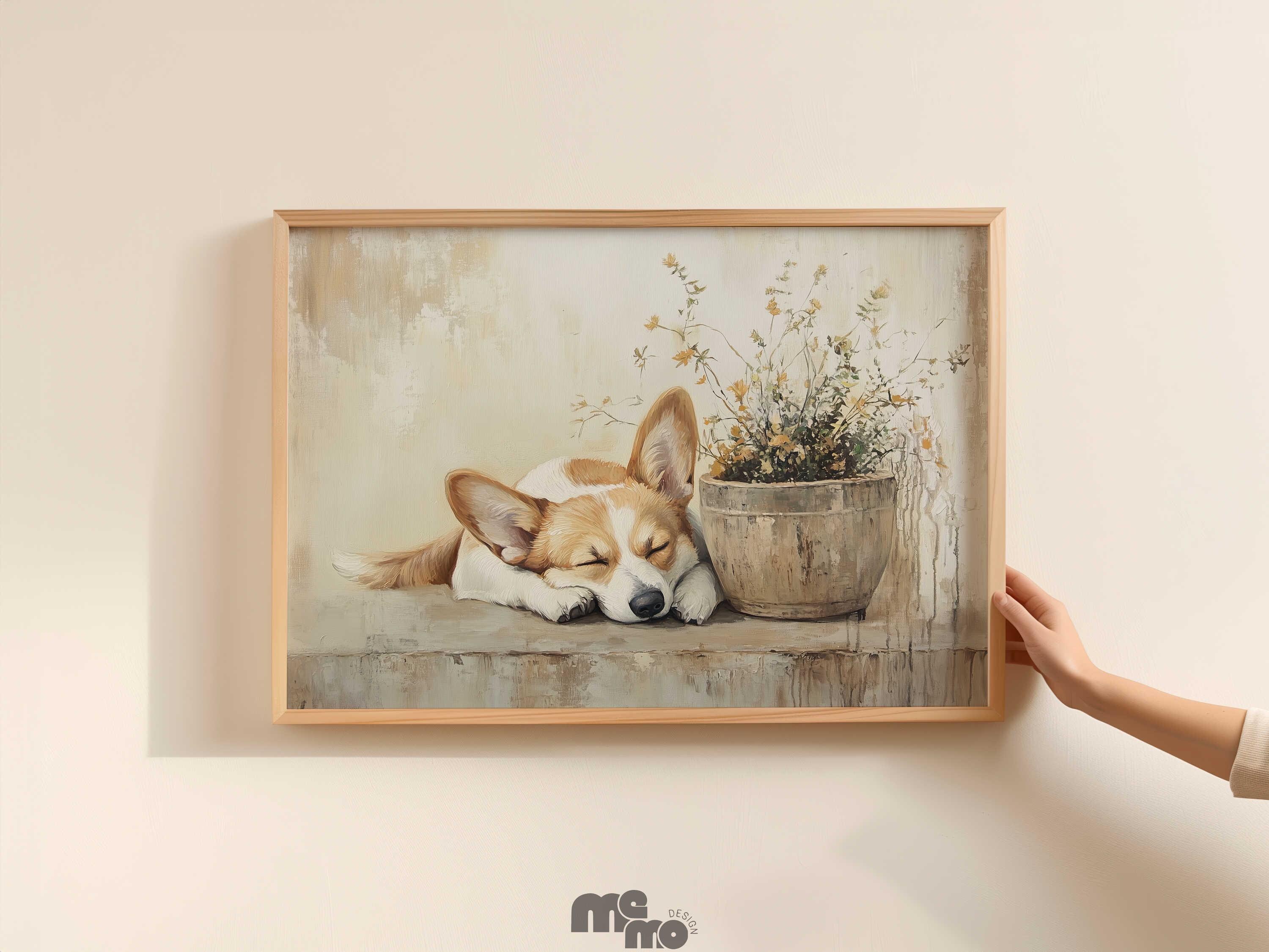 怠惰な犬睡眠 かわいいコーギー子犬戻る漫画アイコン ベクトル図を横に ストックベクター ©Totostark 232476670, image size:3000x2251