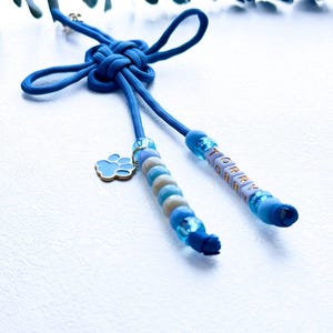 Personalized Handmade Rope Bag Charm With Beads And Pendants, Purse Keychains, Unique Gift Idea for Men And Woman, Gift For Dog Lovers
