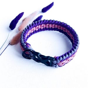 Custom Handmade Braided Dog Collar From Paracord In Green Color, Variety Of Colors And Buckles, Waterproof, Perfect Gift For Petlovers