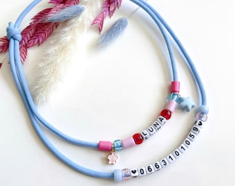 Collare per cani in paracord personalizzato fatto a mano con numero di telefono