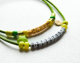 Collare per cani in paracord personalizzato fatto a mano con numero di telefono
