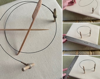 Double-Sided Wedging Board for Kiln-Fired Clay, w/Wire Clay-Cutter Tool + Bamboo Toolset