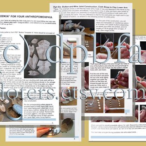 PDF Pattern A and Instructions for Doters Style Jointed Cloth Doll Body image 5