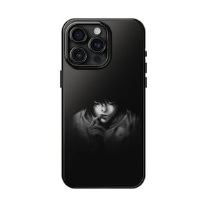 Mysterious Phone Case, Tough Phone Case, Unique Cell Phone Cover, Anime Inspired Design, Gift for Tech Lovers, Black Phone Case