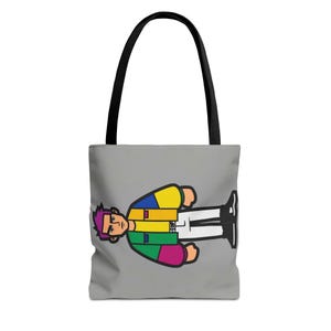 Schrullige umweltfreundliche Einkaufstasche, perfektes Geschenk für Spaziergang, einzigartige Einkaufstasche, künstlerisches Accessoire, lustige bunte Tasche