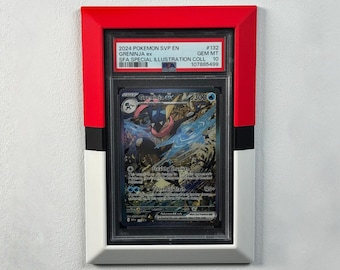 PSA Card Display Frame – Wall Mount for Pokémon – UV Protected, Anti-Glare Frame, Magnetic