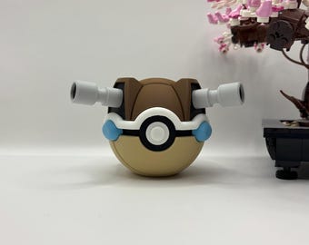 Blastoise Pokéball Display – 3D Printed Monster Ball | Regular & Shiny Variants