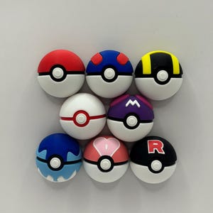 Set de imanes de Pokéball impresos en 3D: regalo para coleccionistas de Pokémon