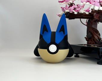 Présentoir pour Pokéball Lucario – Balle monstre imprimée en 3D | Variantes régulières et brillantes