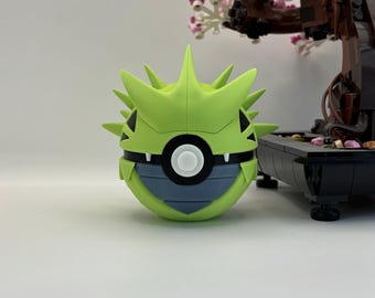 Tyranitar Monster Ball Display | 3D Printed Fan Art, Gaming Room Decor, Collectible