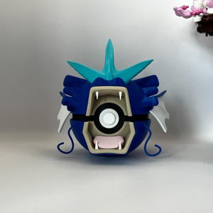 Gyarados Pokéball Display – 3D Printed Monster Ball | Regular & Shiny Variants