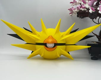 Zapdos Pokéball-display: 3D-geprinte monsterbal