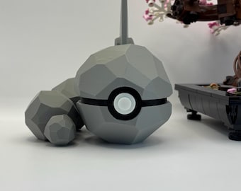 Onix Pokéball Display | 3D Printed Monster Ball Fan Art, Gaming Room Decor, Collectible